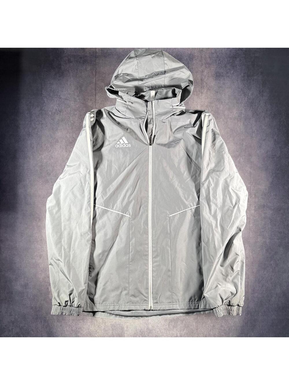 adidas Men's Hooded Mesh-Lined Windbreaker Jacket